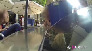 Испанская горячая пара трахается в туалете