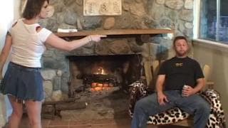 Девушка устраивает оргию с тремя парнями