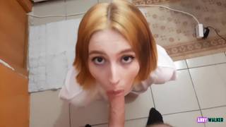 Застукала своего не родного брата в ванной и сделала минет перед...